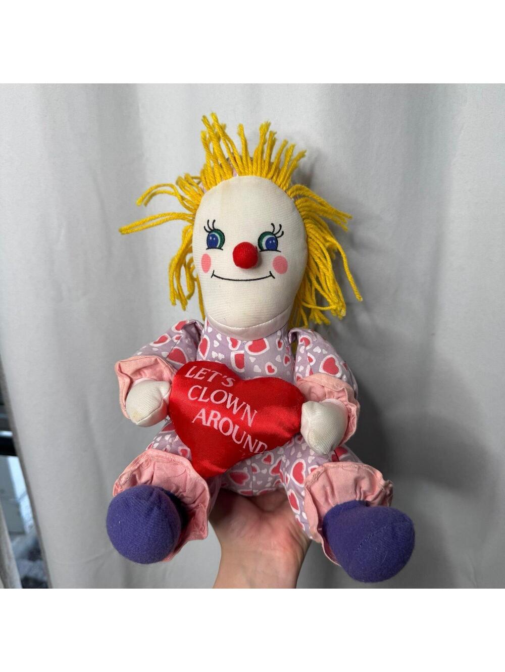 Vintage Sugar loaf clown stuffed animal plush toy